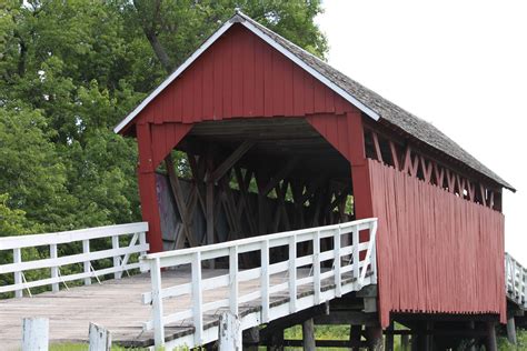 Less than an hour drive to see the famed Bridges of Madison County ...