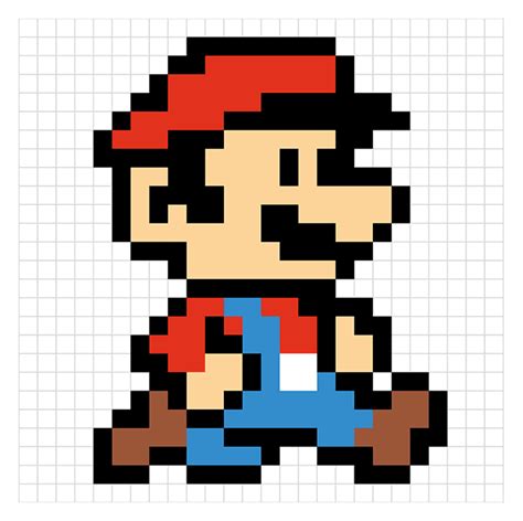 How To Draw Mario Pixel Art Really Easy Drawing Tutorial | The Best ...