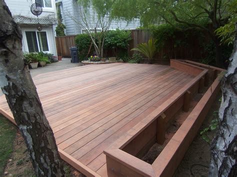 simple redwood deck with planting box | Deck planters, Redwood decking, Patio deck designs