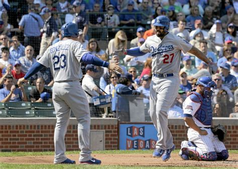 Los Angeles Dodgers score 14 runs vs. Chicago Cubs to clinch playoff spot, help Clayton Kershaw ...