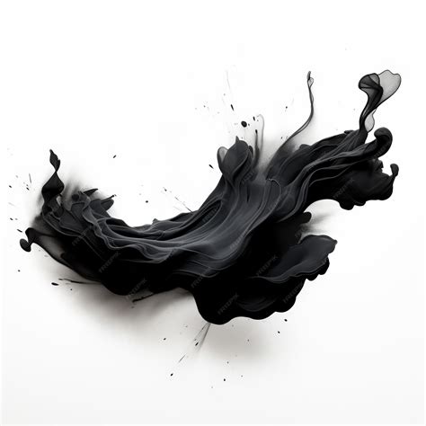 Premium AI Image | Abstract Black Photoshop Brush on Plain White Background