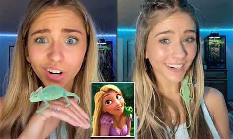 College student with a pet chameleon looks just like Rapunzel from ...