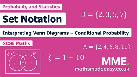 Probability - Set Notation (Video 1) - YouTube