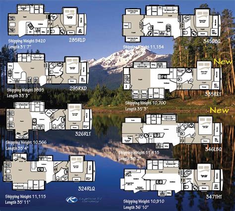 Keystone Montana Mountaineer fifth wheel floorplans - large picture