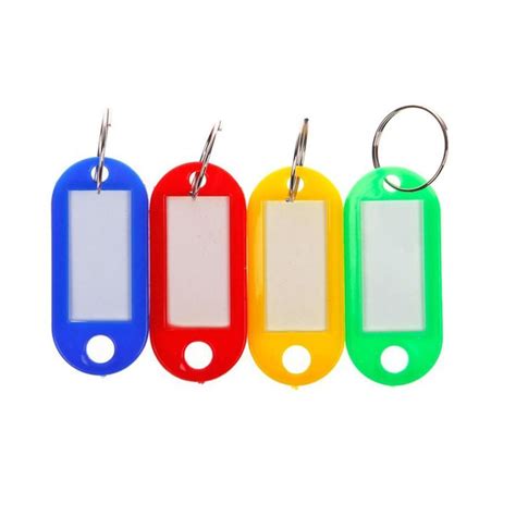 Plastic Name Key Tags - Office Supplies