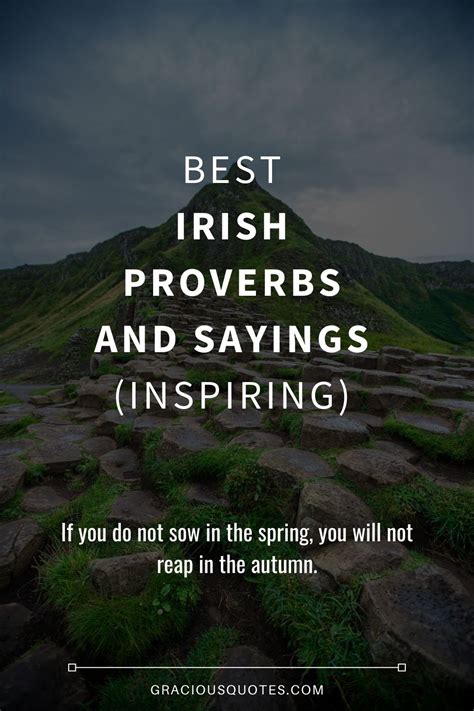 Best Irish Proverbs and Sayings (INSPIRING) - Gracious Quotes | Irish proverbs quotes, Irish ...