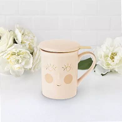 Pinky Up Annette Ceramic Tea Mug & Infuser