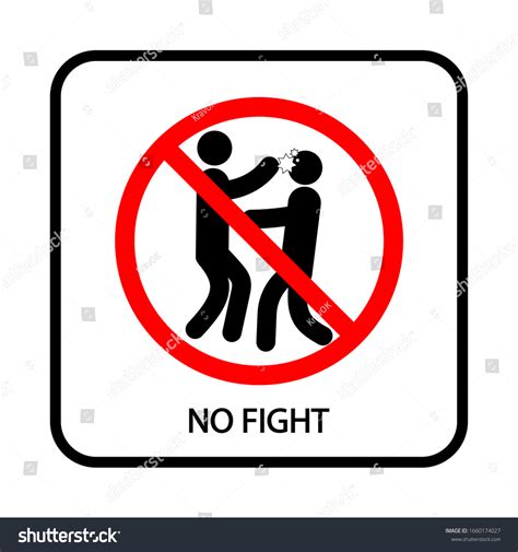 Fight Two People Sign Prohibiting Fights: เวกเตอร์สต็อก (ปลอดค่า ...