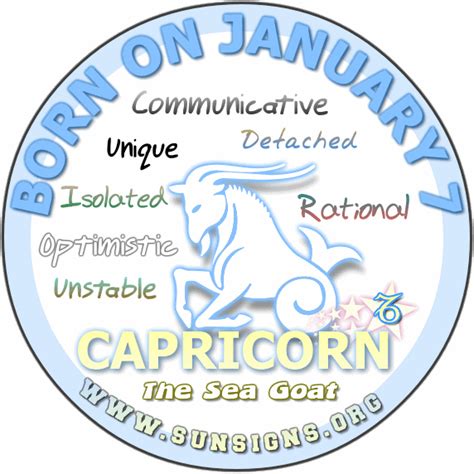 January 7 Zodiac Horoscope Birthday Personality - SunSigns.Org