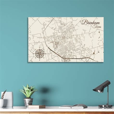 Map Brenham Texas - Etsy