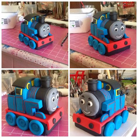 Thomas the train engine cake topper using fondant | Thomas and friends cake, Birthday cake kids ...