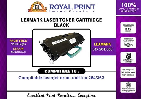 Black Lexmark 264/363 D.U Laser Toner Cartridge, For Printer at Rs 1000 ...