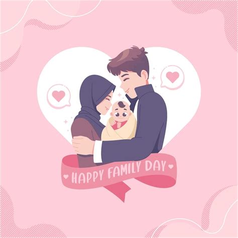 Premium Vector | Happy family day template background