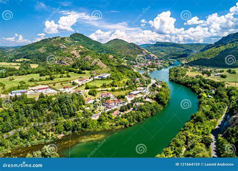 Gorge of the Ain River in France Stock Image - Image of nature ...