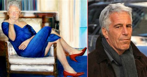 Jeffrey Epstein Owned A "Seducing" Painting of Bill Clinton Wearing a Blue Dress and Red Heels ...