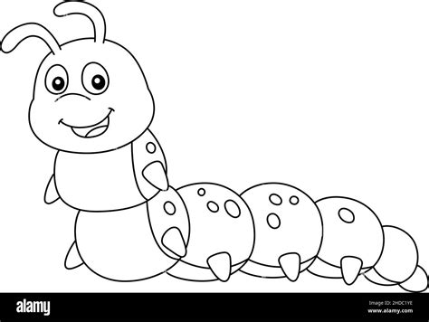 Cartoon Caterpillar Coloring Page