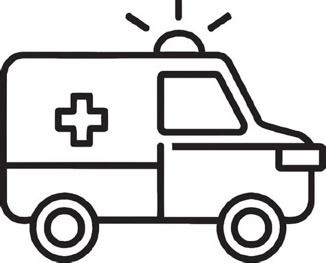 Premium Vector | Ambulance vector icon signs