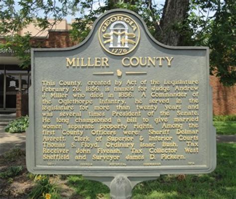 Miller County-GHM 100-1-Colquitt, Georgia-Miller Co - Georgia Historical Markers on Waymarking.com