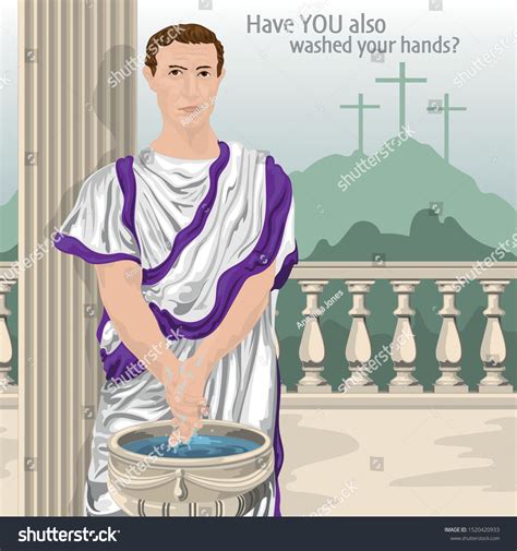 Pontius Pilate Washing His Hands Crucifixion Stock Vector (Royalty Free ...