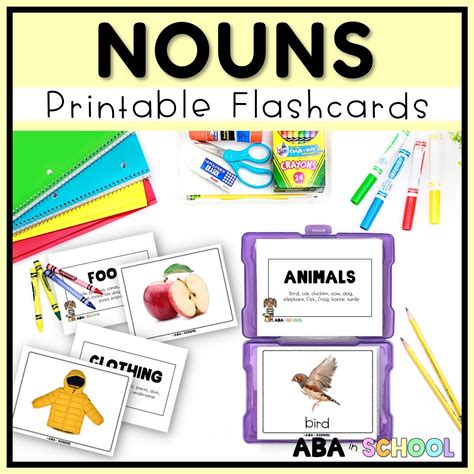 Nouns Flashcards REAL IMAGES - Special Education ABA ELL speech therapy - ABA in School