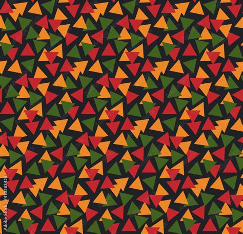 Bright abstract geometric seamless pattern with triangles in ...