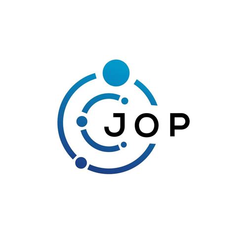 JOP letter technology logo design on white background. JOP creative initials letter IT logo ...