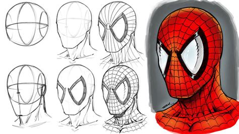 How to Draw Spider-man's Mask Step by Step by robertmarzullo on DeviantArt