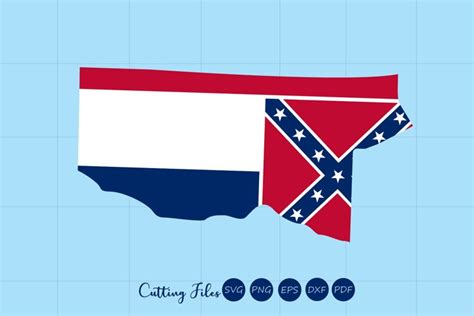 Mississippi state with flag background