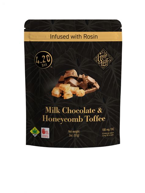 4.20 Bar Minis - Gold Leaf Hash Rosin - Milk Chocolate and Honeycomb ...