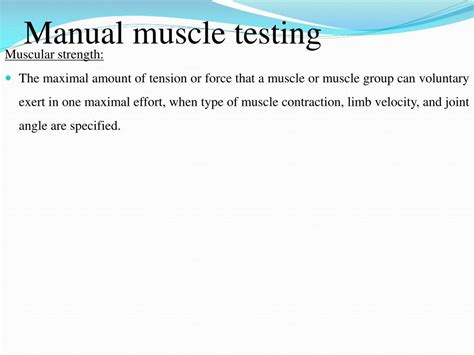 PPT - Principles of Manual Muscle Testing PowerPoint Presentation, free download - ID:5965982