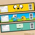 FREE Printable Adventure Time Water Bottle Labels