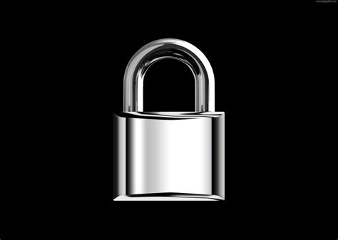 Stainless steel padlock PSD - PSDgraphics