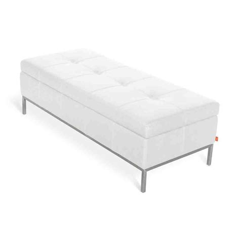 White Storage Ottoman Bench - Home Furniture Design