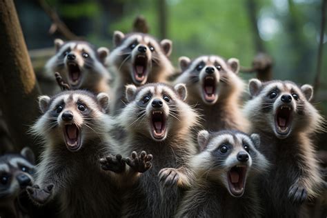 Singing Racoons Free Stock Photo - Public Domain Pictures