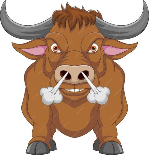 Premium Vector | Angry bull cartoon