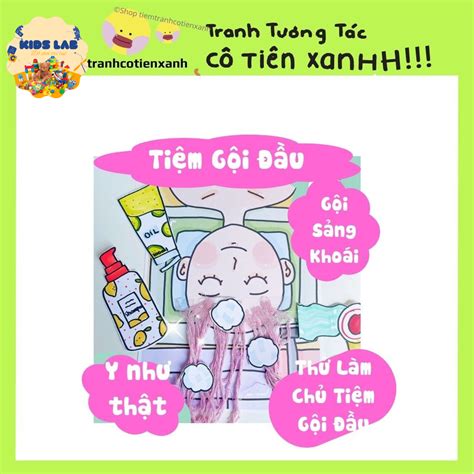 Bộ tranh Bộ Gội Đầu , bộ sưu tập hơn 40 tranh tương tác Cô Tiên Xanh ...