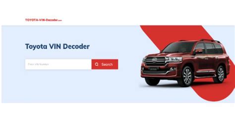 Toyota VIN Decoder – Toyota Dealership Tool - Daily Bulletin