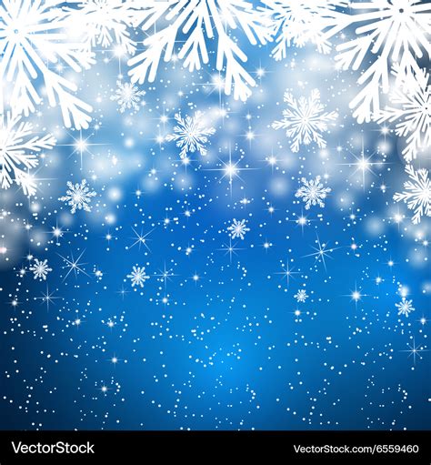 Snowflakes background with falling snow Royalty Free Vector