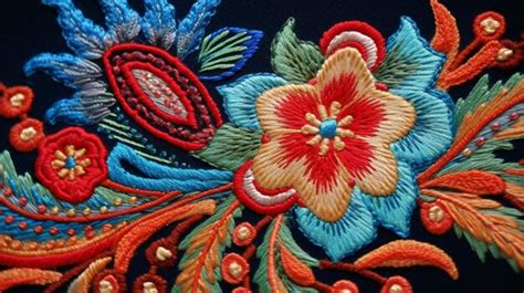 Premium AI Image | Embroidery traditional design pattern