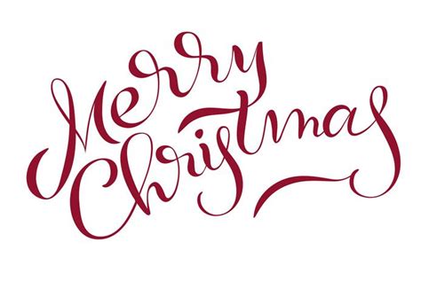 Merry Christmas text isolated on white background. Calligraphy lettering 417745 Vector Art at ...