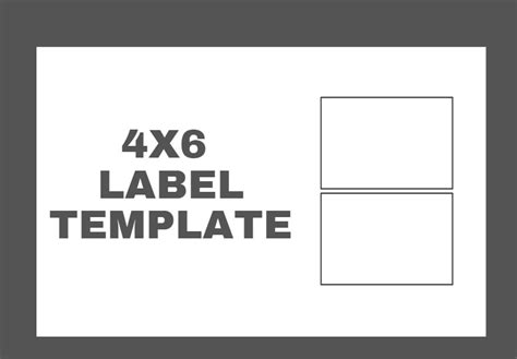 4X6 Label Template Free