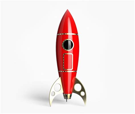 rocket 3d 3ds | Retro rocket, Vintage rockets, Rocket art