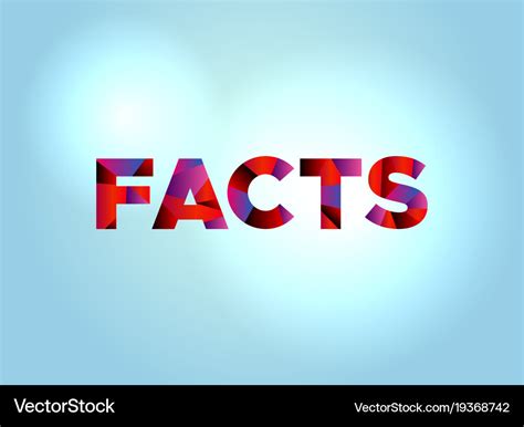 Facts concept colorful word art Royalty Free Vector Image