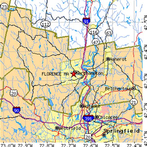 Florence, Massachusetts (MA) ~ population data, races, housing & economy