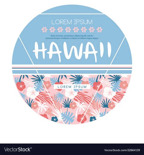 Hawaii country club print Royalty Free Vector Image