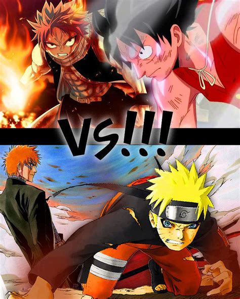 Natsu & Luffy VS Naruto & Ichigo