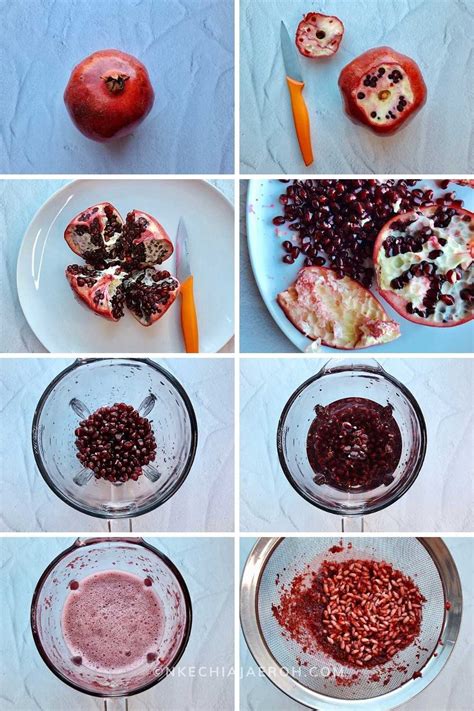 Pomegranate Juice Recipe - How to Juice a Pomegranate - Nkechi Ajaeroh