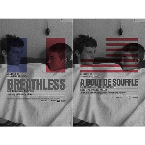 Breathless R2010 U.S. One Sheet Film Poster Set of 2 at 1stDibs