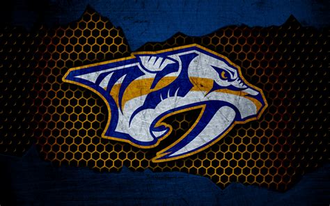 Download wallpapers Nashville Predators, 4k, logo, NHL, hockey, Western ...