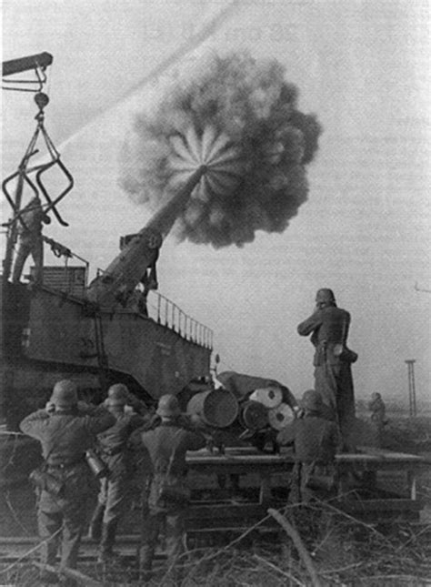 Germans firing the Schwerer Gustav railway gun during the Siege of Sevastopol : r/wwiipics